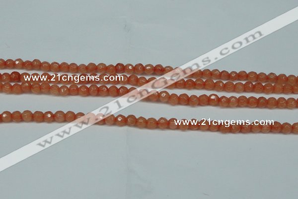 CCN2820 15.5 inches 4mm tiny faceted round candy jade beads