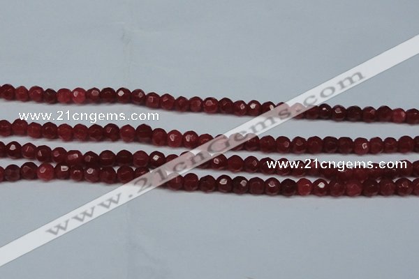 CCN2821 15.5 inches 4mm tiny faceted round candy jade beads