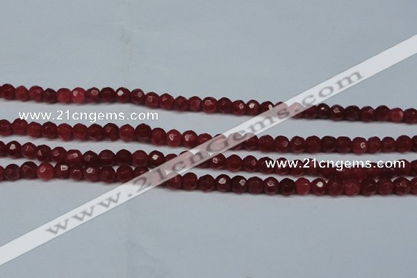 CCN2821 15.5 inches 4mm tiny faceted round candy jade beads