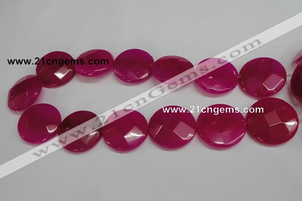 CCN283 15.5 inches 30mm faceted coin candy jade beads wholesale