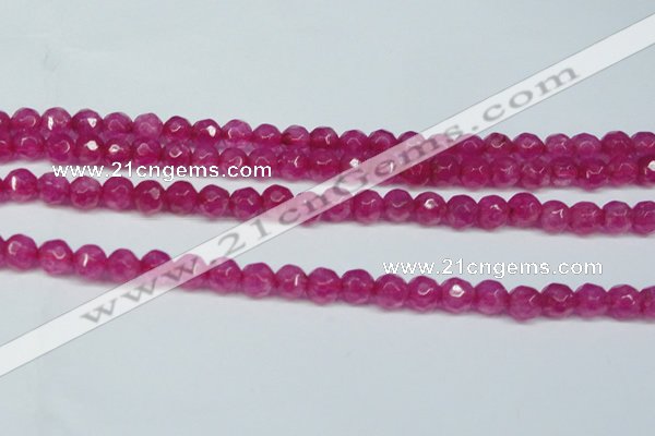 CCN2830 15.5 inches 5mm faceted round candy jade beads