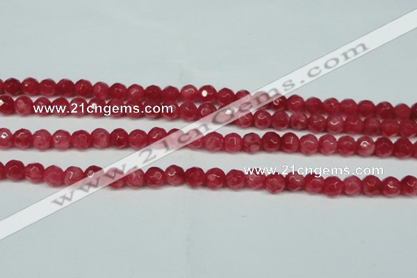 CCN2831 15.5 inches 5mm faceted round candy jade beads