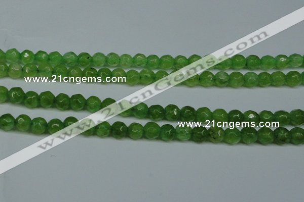 CCN2834 15.5 inches 5mm faceted round candy jade beads