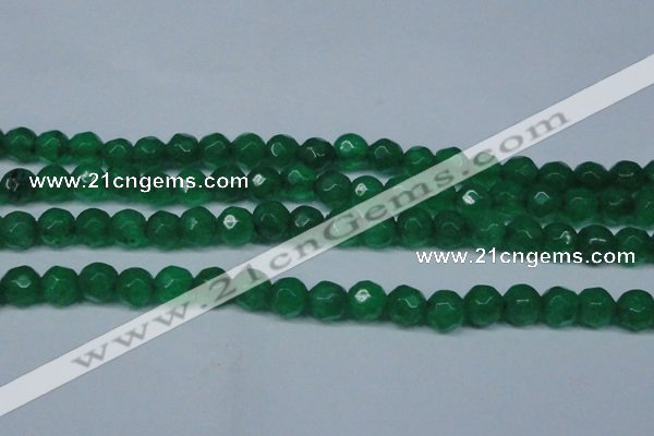 CCN2835 15.5 inches 5mm faceted round candy jade beads