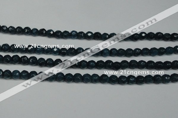 CCN2837 15.5 inches 5mm faceted round candy jade beads