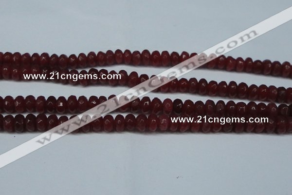 CCN2850 15.5 inches 2*4mm faceted rondelle candy jade beads