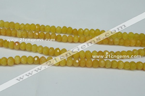 CCN2861 15.5 inches 4*6mm faceted rondelle candy jade beads