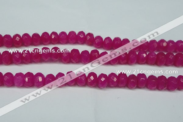 CCN2871 15.5 inches 5*8mm faceted rondelle candy jade beads