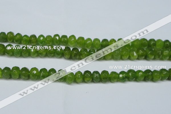 CCN2874 15.5 inches 5*8mm faceted rondelle candy jade beads