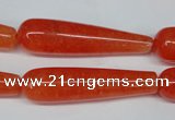 CCN2880 15.5 inches 10*40mm teardrop candy jade beads