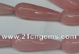 CCN2881 15.5 inches 10*30mm faceted teardrop candy jade beads