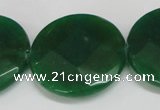 CCN289 15.5 inches 30mm faceted coin candy jade beads wholesale