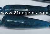 CCN2900 15.5 inches 12*50mm faceted teardrop candy jade beads