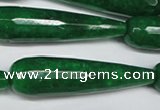 CCN2901 15.5 inches 12*50mm faceted teardrop candy jade beads