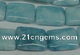 CCN2941 15.5 inches 15*20mm rectangle candy jade beads wholesale