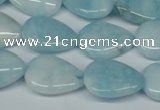 CCN2945 15.5 inches 13*18mm flat teardrop candy jade beads