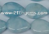 CCN2947 15.5 inches 18*25mm flat teardrop candy jade beads