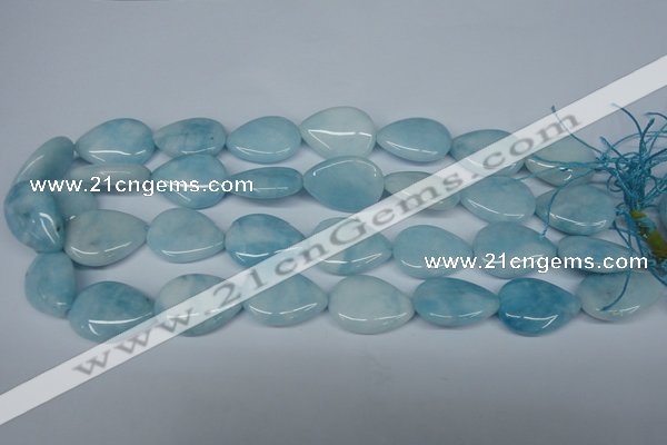 CCN2947 15.5 inches 18*25mm flat teardrop candy jade beads