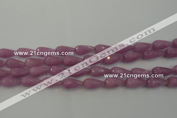 CCN3000 15.5 inches 9*22mm faceted teardrop candy jade beads