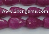 CCN3001 15.5 inches 10*15mm faceted teardrop candy jade beads