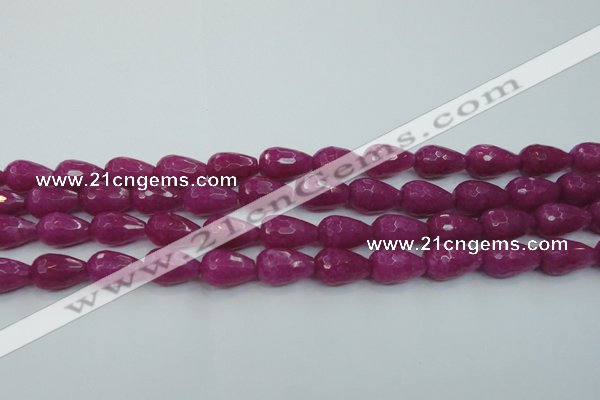 CCN3001 15.5 inches 10*15mm faceted teardrop candy jade beads