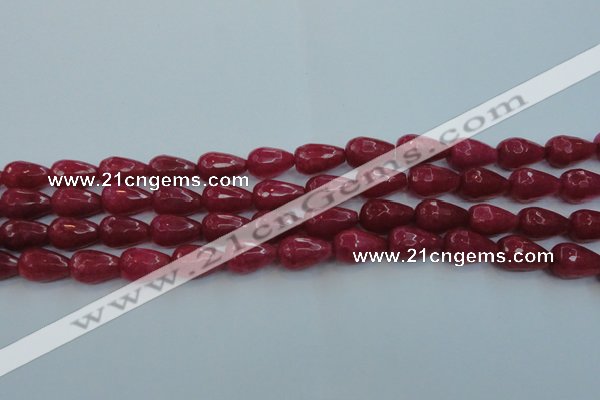 CCN3002 15.5 inches 10*15mm faceted teardrop candy jade beads