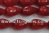 CCN3003 15.5 inches 10*15mm faceted teardrop candy jade beads