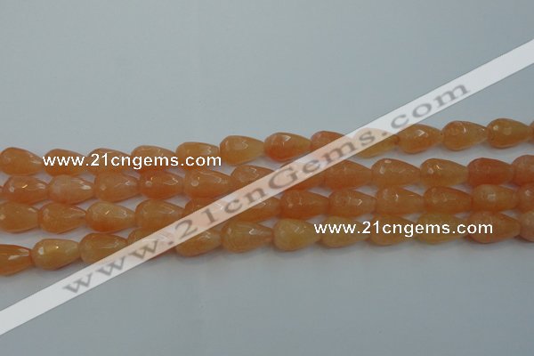 CCN3005 15.5 inches 10*15mm faceted teardrop candy jade beads