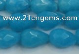 CCN3009 15.5 inches 10*15mm faceted teardrop candy jade beads