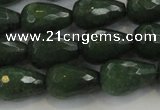 CCN3011 15.5 inches 10*15mm faceted teardrop candy jade beads