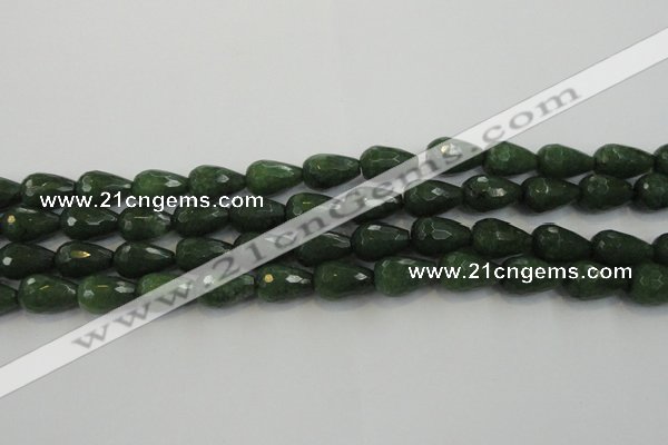 CCN3011 15.5 inches 10*15mm faceted teardrop candy jade beads