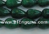 CCN3012 15.5 inches 10*15mm faceted teardrop candy jade beads