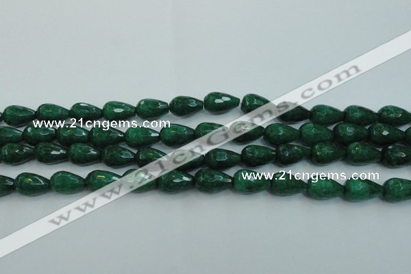 CCN3012 15.5 inches 10*15mm faceted teardrop candy jade beads