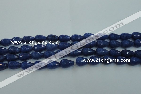 CCN3014 15.5 inches 10*15mm faceted teardrop candy jade beads