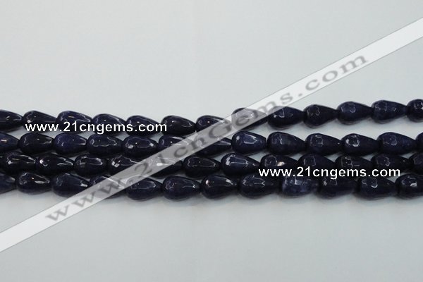 CCN3015 15.5 inches 10*15mm faceted teardrop candy jade beads