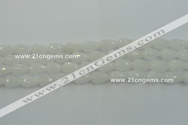 CCN3016 15.5 inches 10*15mm faceted teardrop candy jade beads