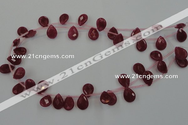 CCN3021 15.5 inches 10*14mm briolette candy jade beads wholesale