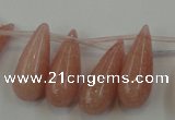 CCN3025 15.5 inches 10*25mm teardrop candy jade beads wholesale