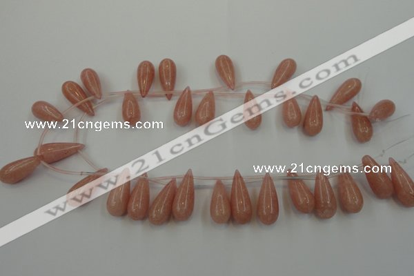 CCN3025 15.5 inches 10*25mm teardrop candy jade beads wholesale