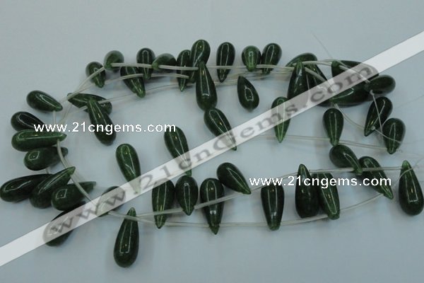 CCN3026 15.5 inches 10*25mm teardrop candy jade beads wholesale