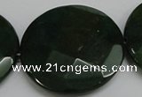 CCN321 15.5 inches 40mm faceted coin candy jade beads wholesale