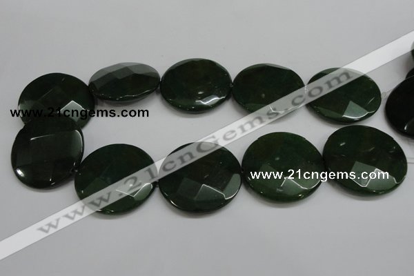 CCN321 15.5 inches 40mm faceted coin candy jade beads wholesale