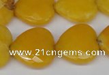 CCN355 15.5 inches 20*20mm faceted heart candy jade beads wholesale