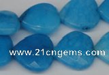 CCN361 15.5 inches 20*20mm faceted heart candy jade beads wholesale