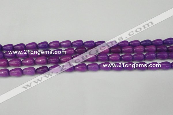 CCN3754 15.5 inches 8*12mm teardrop candy jade beads wholesale