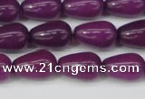 CCN3755 15.5 inches 8*12mm teardrop candy jade beads wholesale