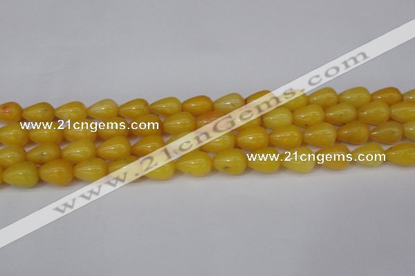 CCN3760 15.5 inches 10*14mm teardrop candy jade beads wholesale