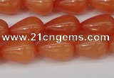 CCN3761 15.5 inches 10*14mm teardrop candy jade beads wholesale