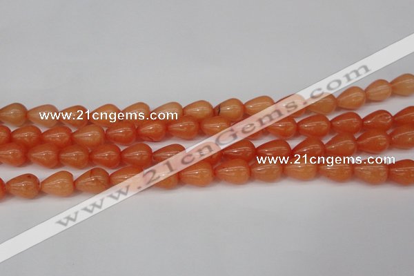 CCN3761 15.5 inches 10*14mm teardrop candy jade beads wholesale