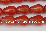 CCN3762 15.5 inches 10*14mm teardrop candy jade beads wholesale